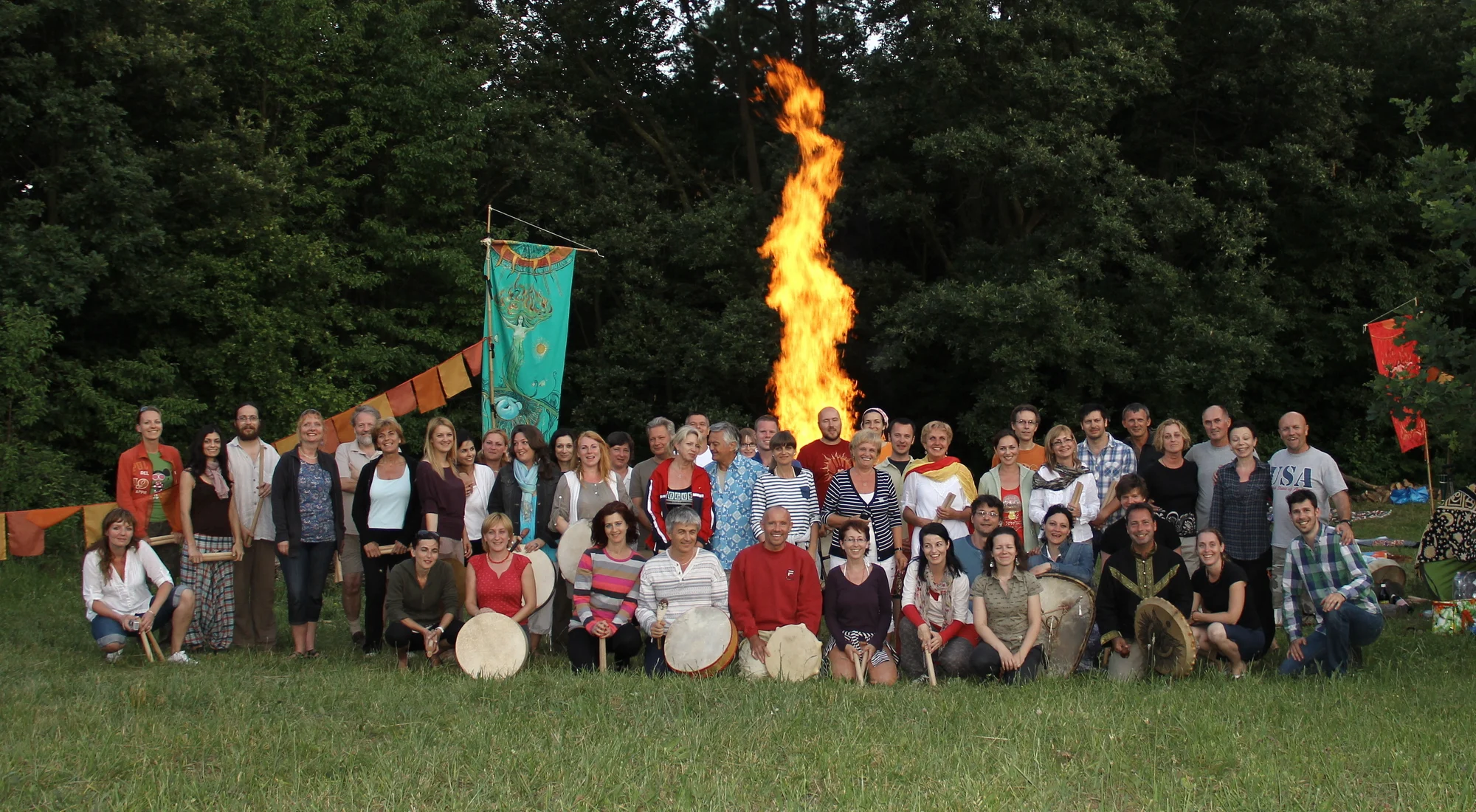 Participants at the 2012 · Summer Four Seasons Firewalk