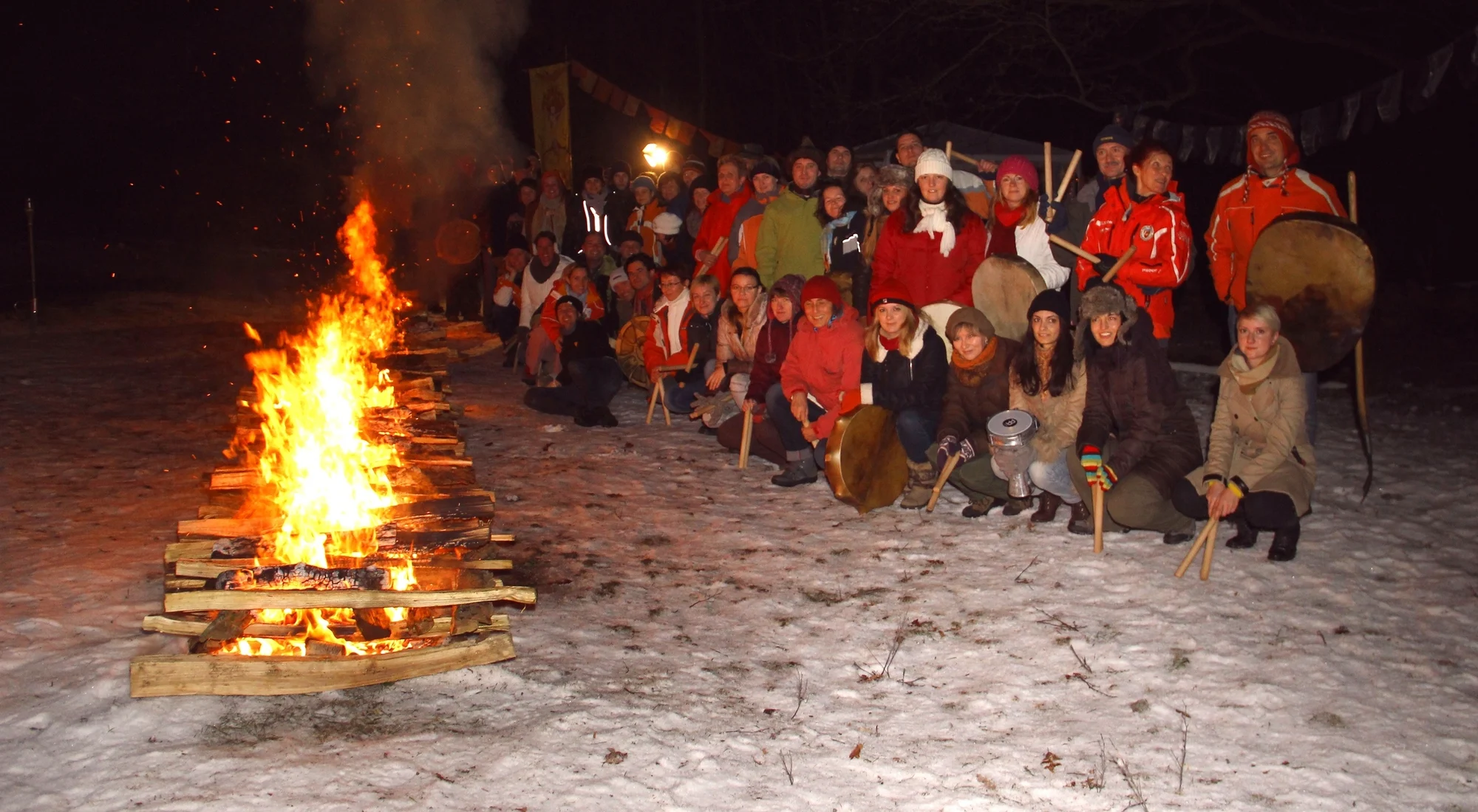 Participants at the 2012 · Winter Four Seasons Firewalk