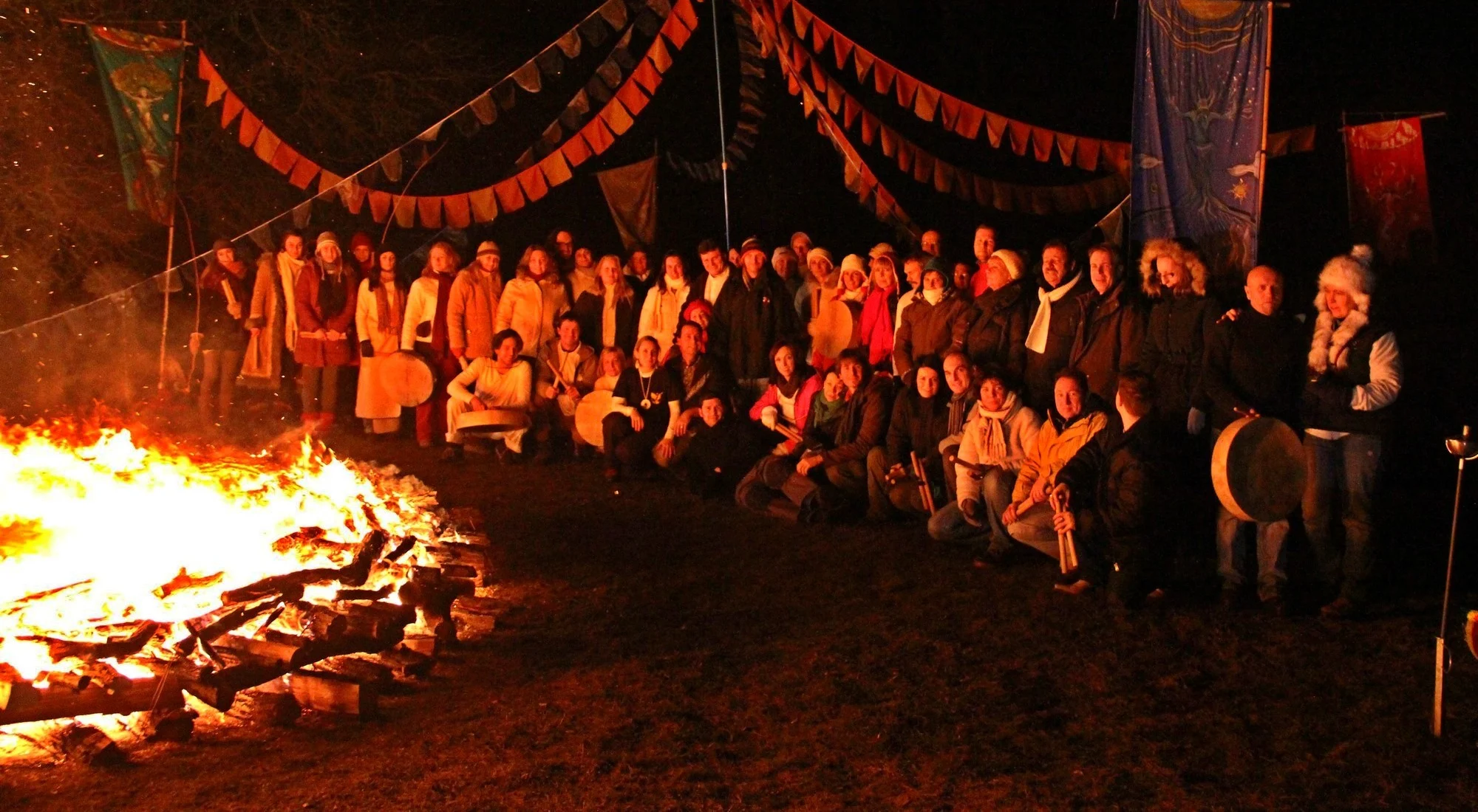 Participants at the 2013 · Winter Four Seasons Firewalk