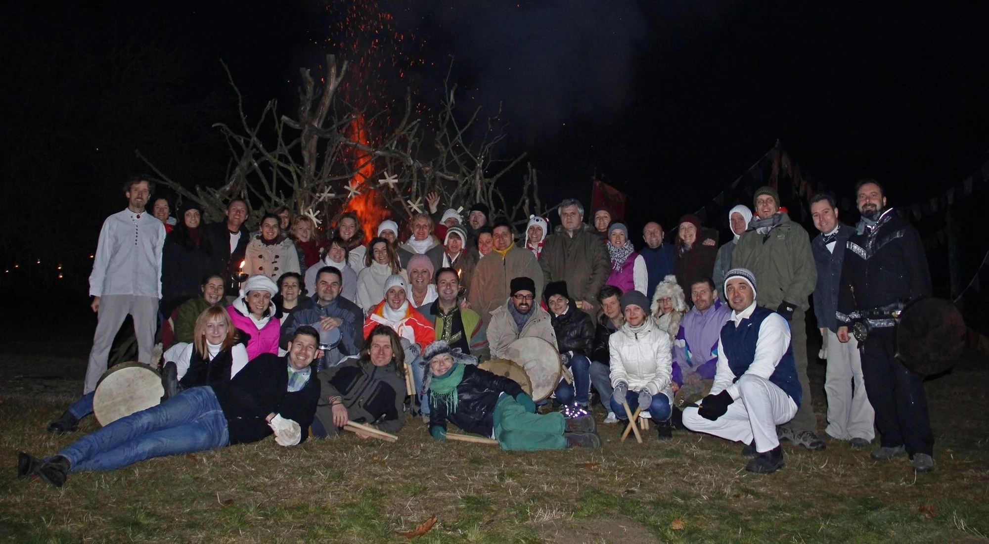 Participants at the 2014 · Winter Four Seasons Firewalk