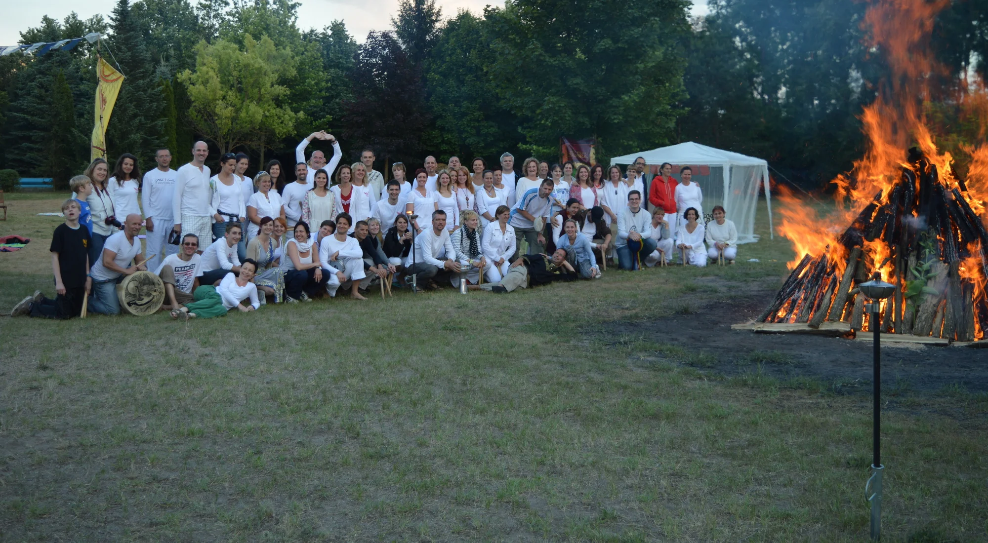 Participants at the 2015 · Summer Four Seasons Firewalk