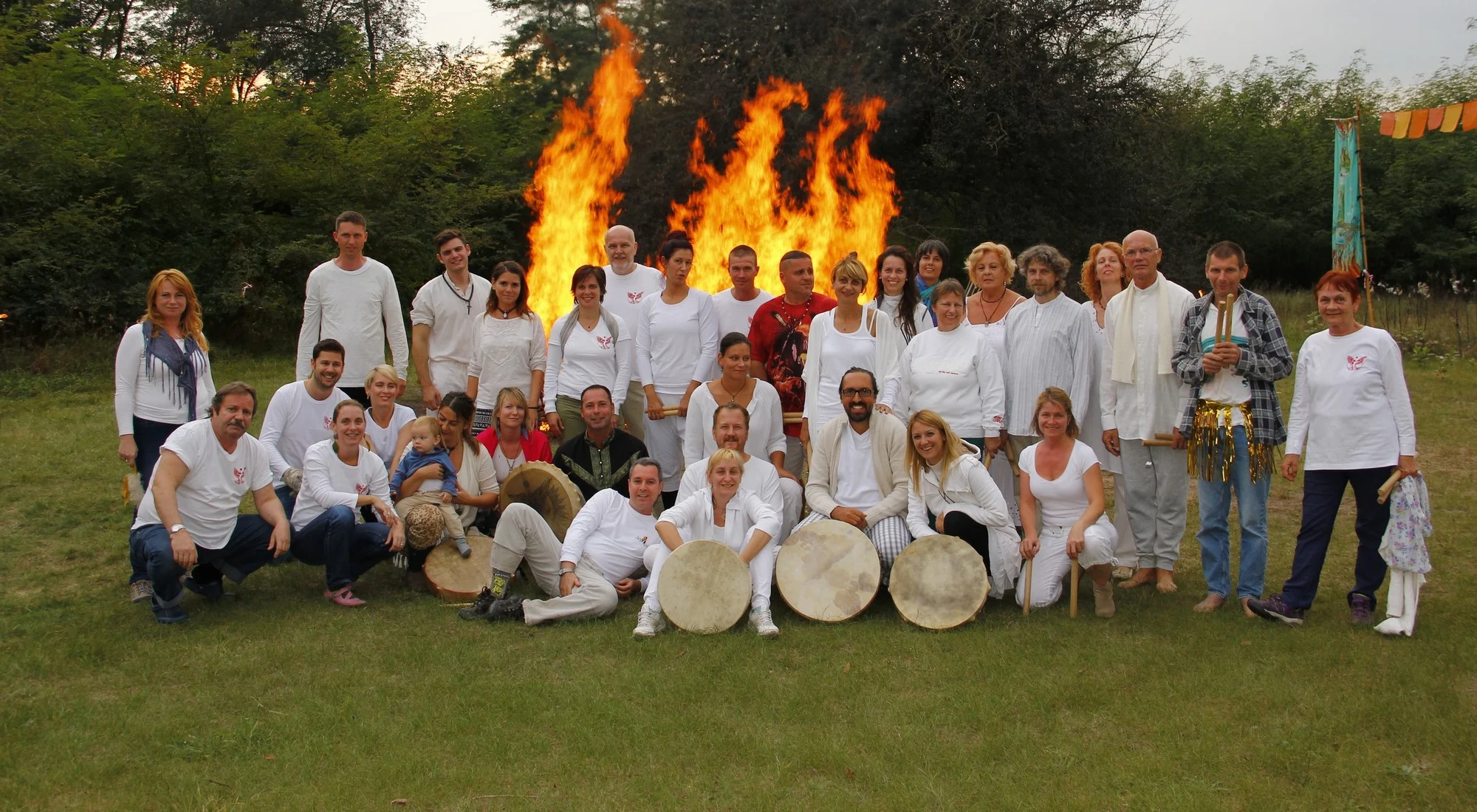 Participants at the 2016 · Autumn Four Seasons Firewalk