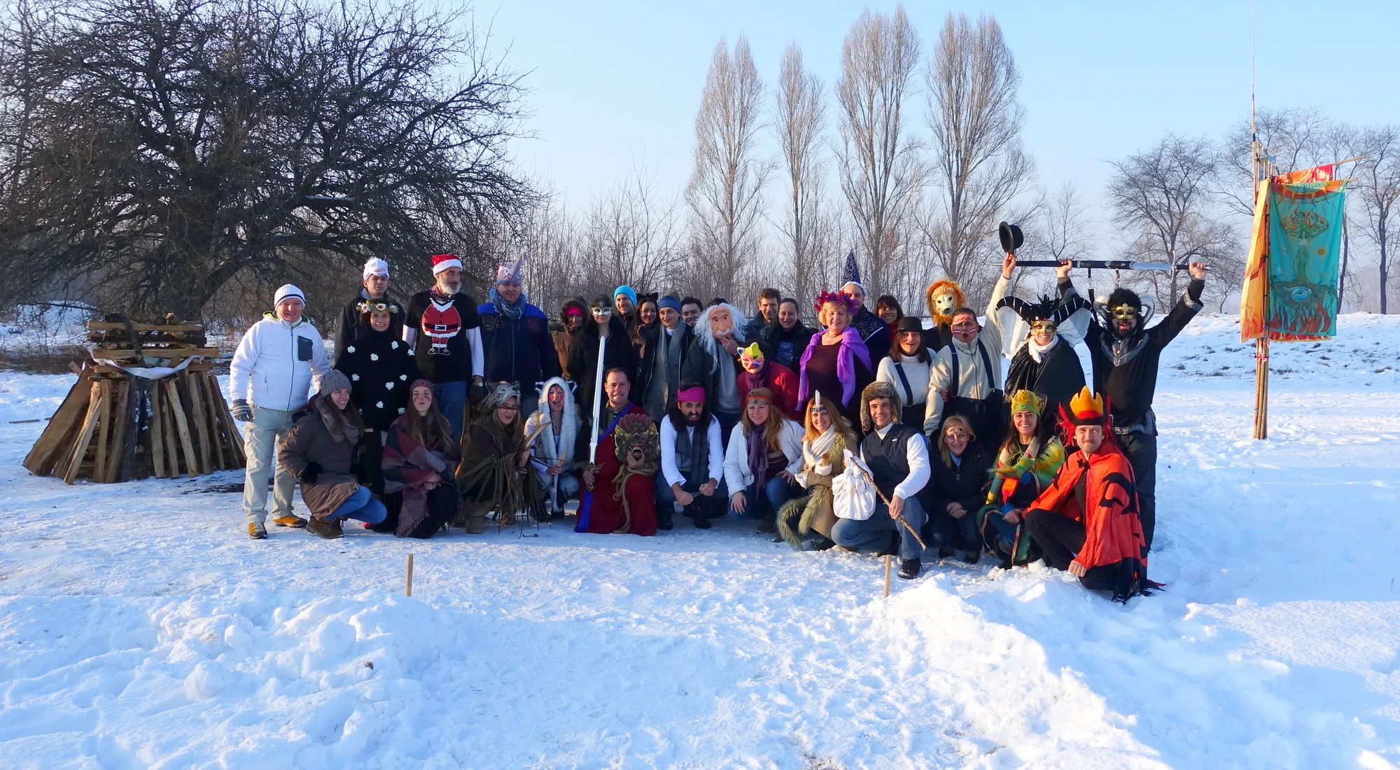 Participants at the 2016 · Winter Four Seasons Firewalk