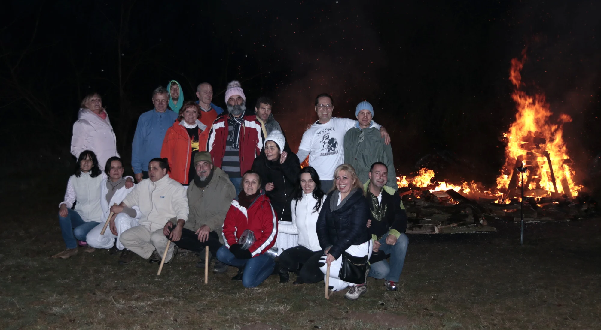 Participants at the 2017 · Winter Four Seasons Firewalk