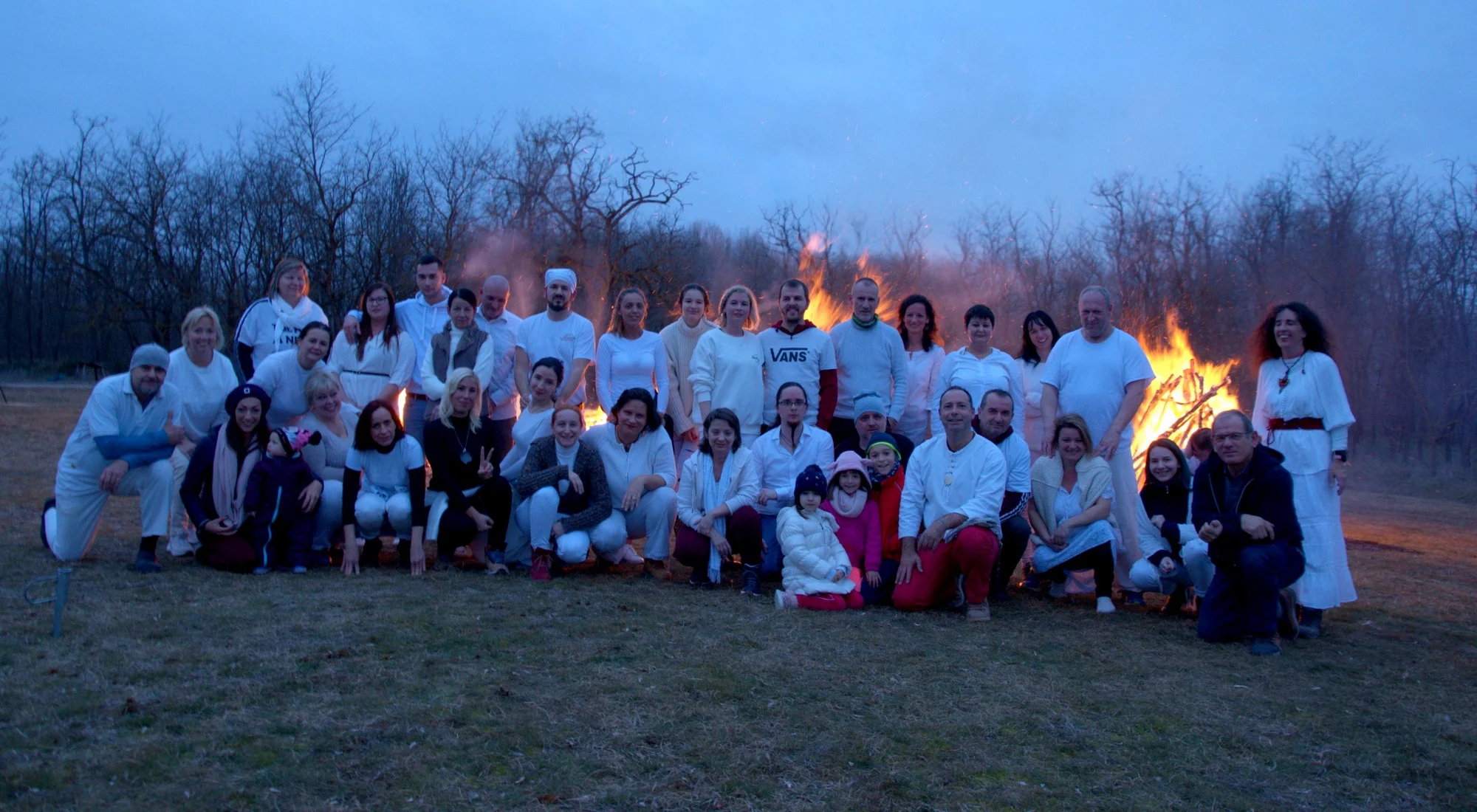 Participants at the 2022 · Winter Four Seasons Firewalk