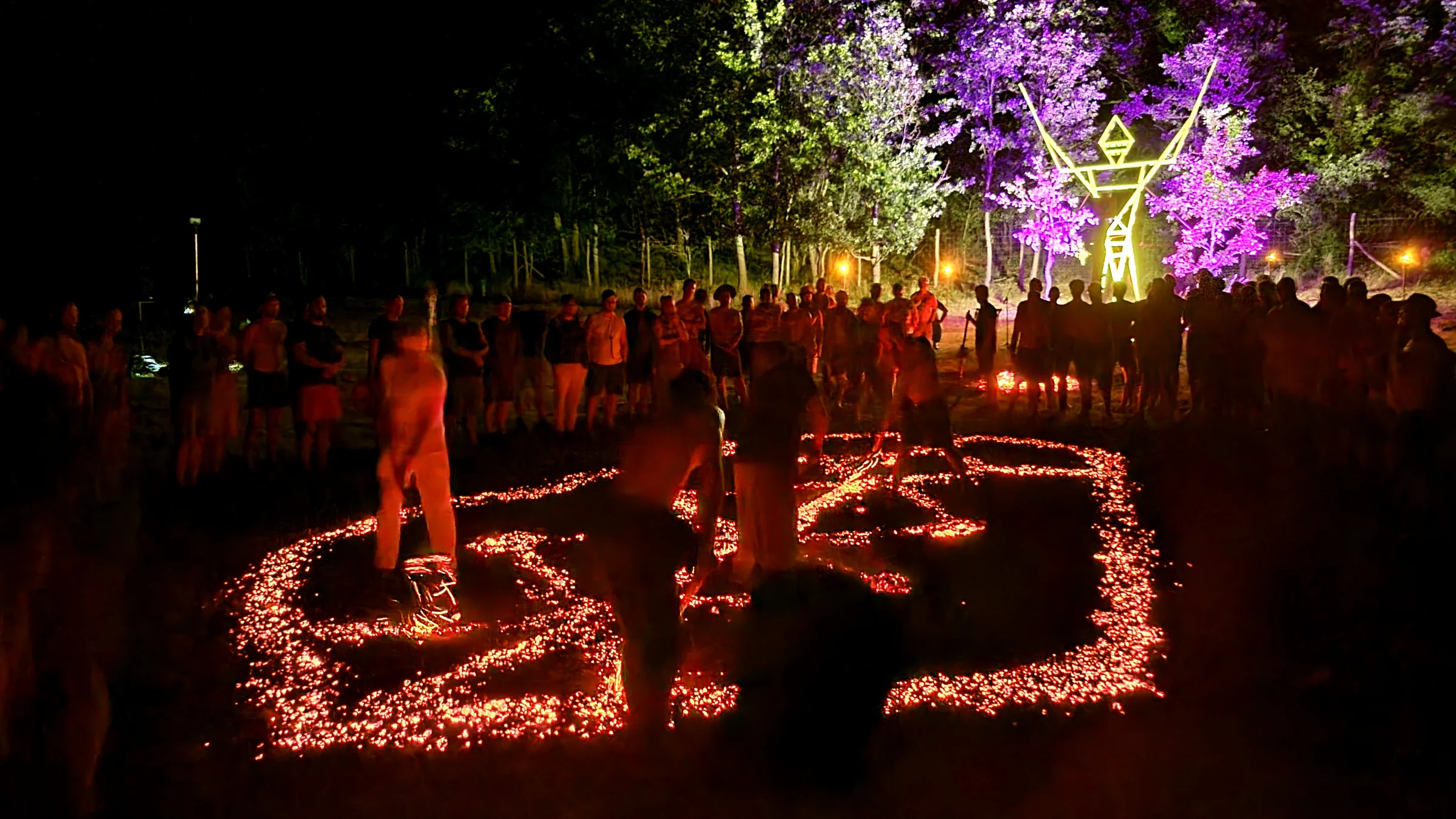 A symbol drawn in fire