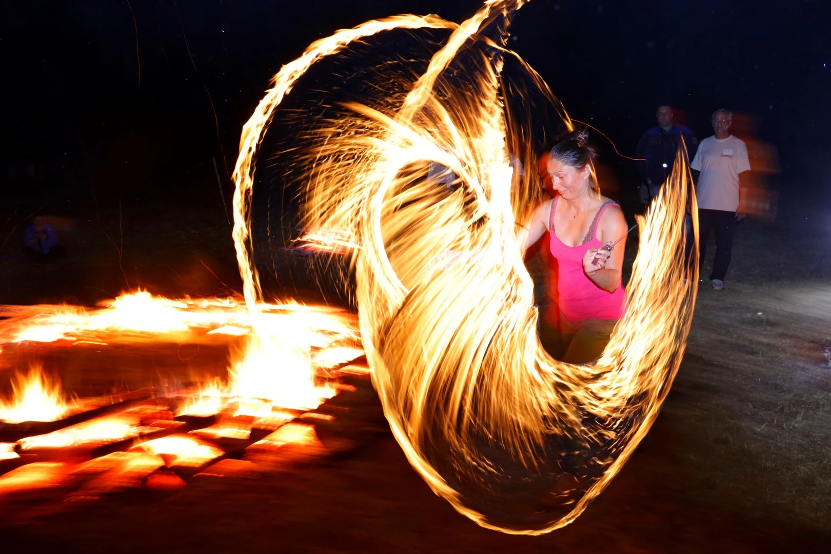 A circle written in flame