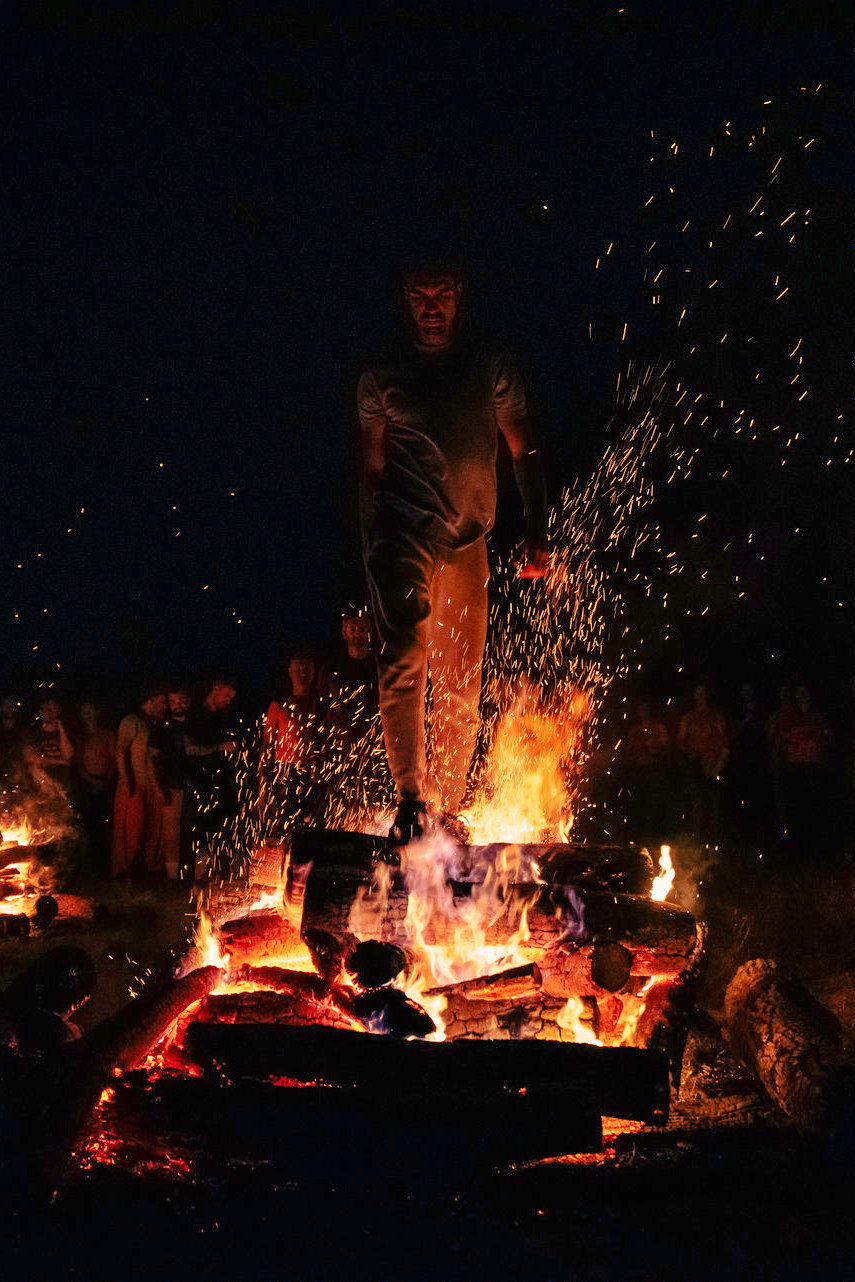 A dedicated practitioner stepping into the flames